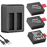 Action Camera Battery Pack, 1350mAh Rechargeable