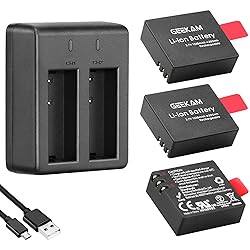 Action Camera Battery Pack, 1350mAh Rechargeable