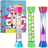 YUE MOTION Liquid Motion Bubbler Visual Sensory Toys - Calming Visual Play for School, Home, Office, Stress Relief and Focus - Fidget Sensory Tube Stocking Stuffers, Novelty Gifts