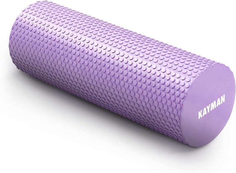 KAYMAN Foam Roller Deep Tissue Relief 44.5 x 15 cm Purple EVA
