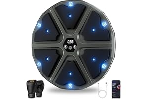 LJINNOVEX Music Boxing Machine, Wall Mounted Boxing Machine for Adults Kids, Bluetooth Smart Boxing Trainer, Electronic Boxing Workout Equipment Target for Home Gym