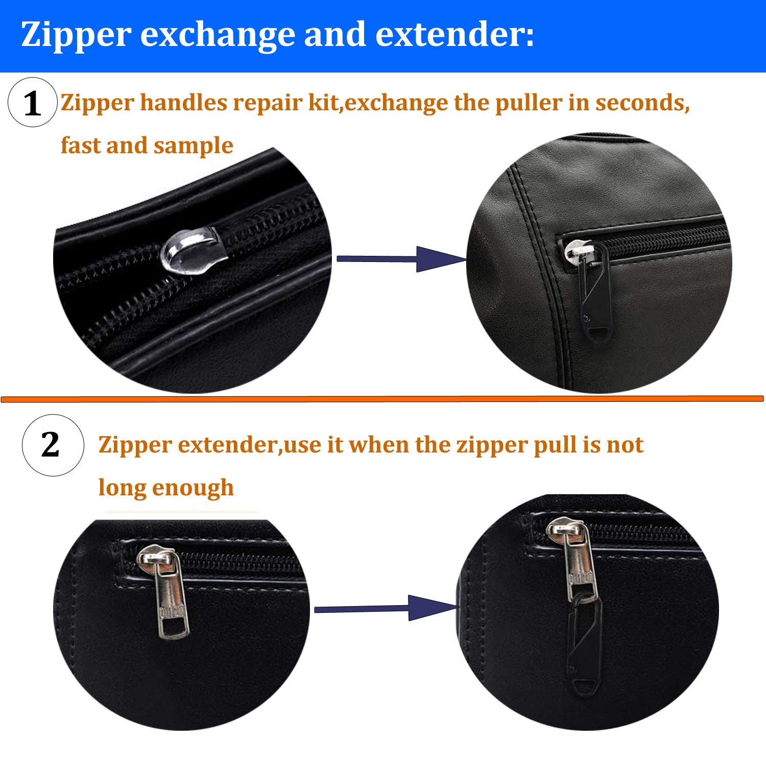 luggage zipper repair Zipper Pull Replacement Repair Kit For Luggage