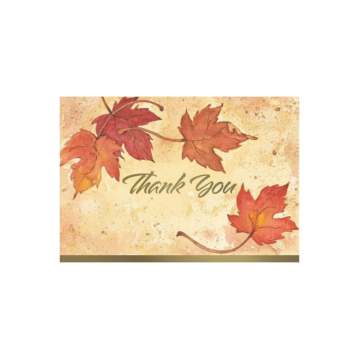 Great Papers! Fall Leaves, Folded, Thank You Note Card, 50 Count, 4.875" x 3.375" (2017002)