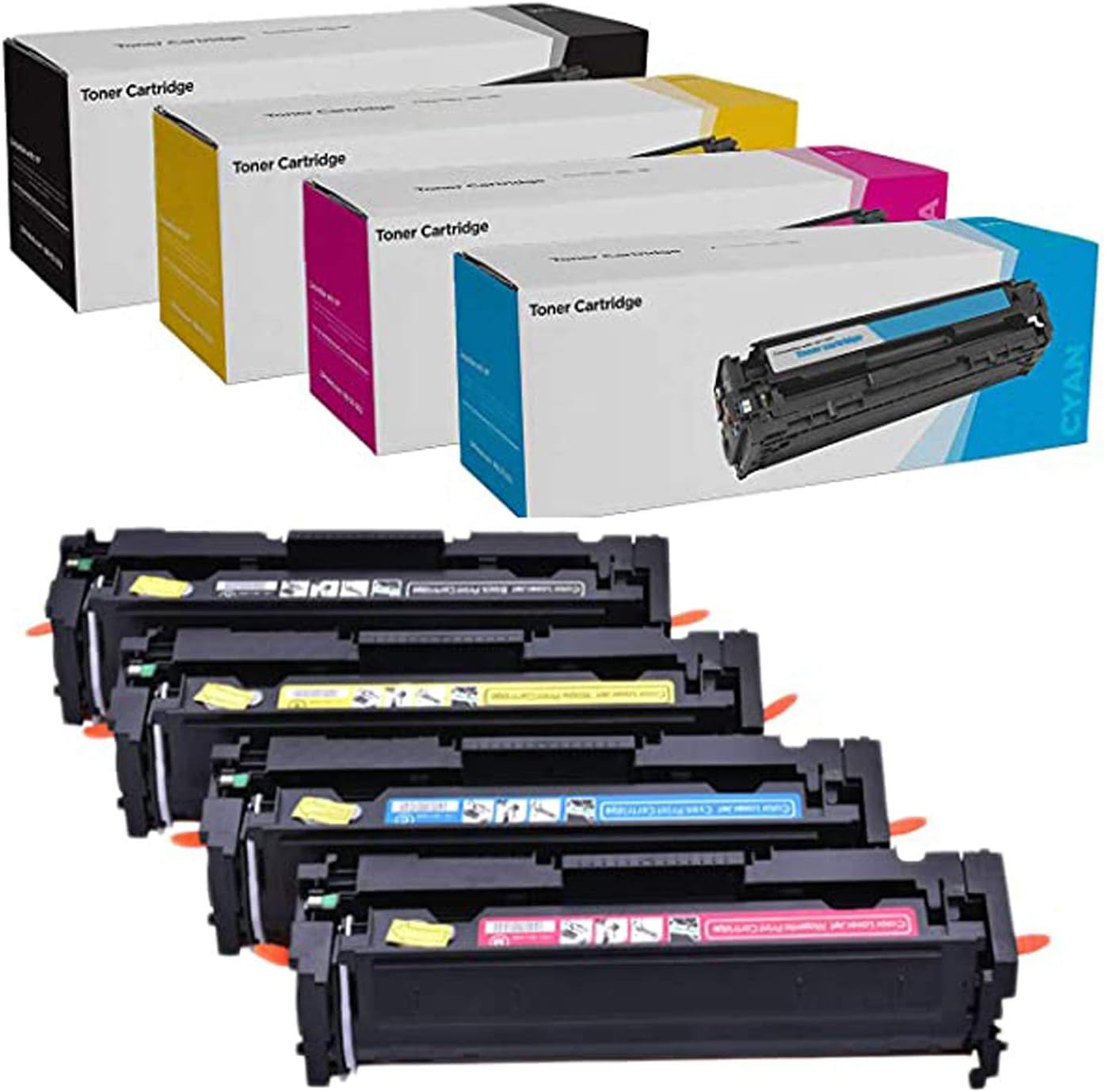WENMW(NO Chip) Compatible Toner Cartridge Replacement for HP 415A W2030A W2031A W2032A W2033A for HP Color Laserjet M454 M454dn M454dw, Pro MFP M479 M479dw M479dn M479fdw Printer,4p