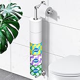 Longzon Toilet Paper Holder Wall Mount, Modern Silver Bathroom Toilet Paper Roll Holder for 6 Rolls Tissue with Storage, Premium SUS304 Stainless Steel Rustproof with Reserve for Bathroom, Washroom