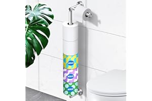 Longzon Toilet Paper Holder Wall Mount, Modern Silver Bathroom Toilet Paper Roll Holder for 6 Rolls Tissue with Storage, Premium SUS304 Stainless Steel Rustproof with Reserve for Bathroom, Washroom