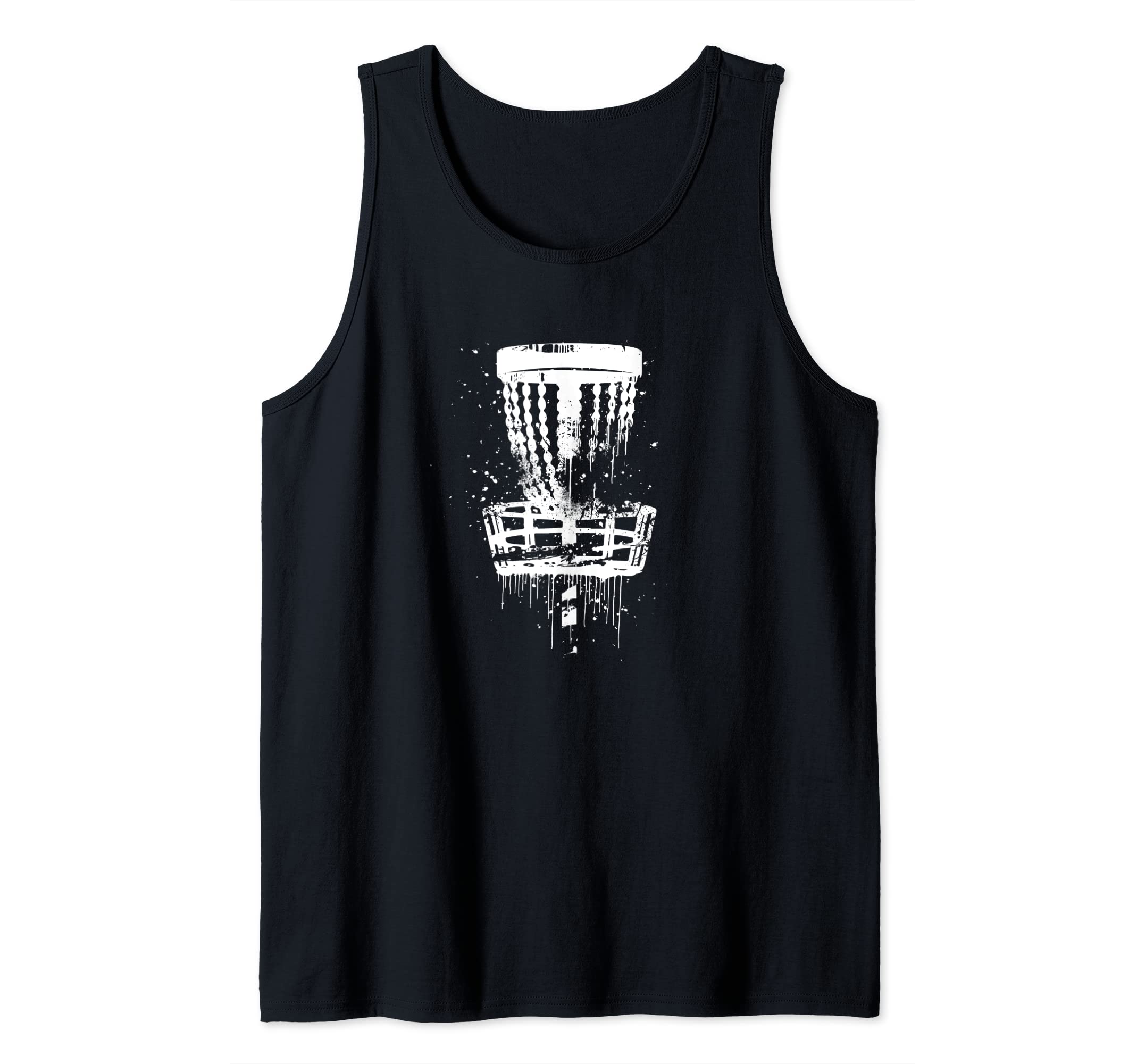 Frisbee Golf Basket Chainz - Frolf Course Disc Golf Basket Tank Top
