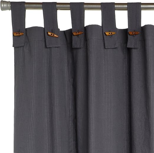 Amazon Com Coyuchi Seersucker Shower Curtain Charcoal Home
