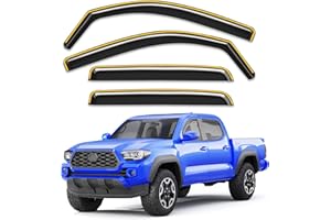 Breejoy in-Channel Window Rain Guards Fit for Toyota Tacoma 2016-2023 Double Cab Truck,Window Vent Wind Deflectors Visors Window Deflector Vent Shades Car Accessories -4 pcs