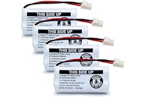 OXWINOU BT166342 BT266342 Cordless Home Phone Battery Compatible with for AT&T BT162342 BT162342 BT-166342 BT-266342 2.4V 600mAh Ni-MH(Pack of 4)