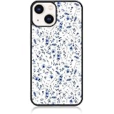 Axulimin Cute Blue Flower Floral Aesthetic Phone Case for iPhone 14 & iPhone 13 Case for Teen Girls Women Kids Girls -6.1Inch