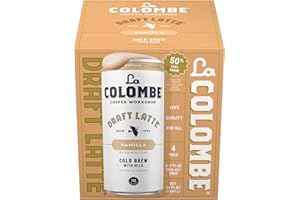 La Colombe Vanilla Draft Latte - 9 Fl. Oz. 4 Pack - 100% Arabica, Single-Origin, Brazilian Cold Brew Coffee with Lactose-Free Foamy Milk, Premium Coffee On the Go, 115mg Natural Caffeine