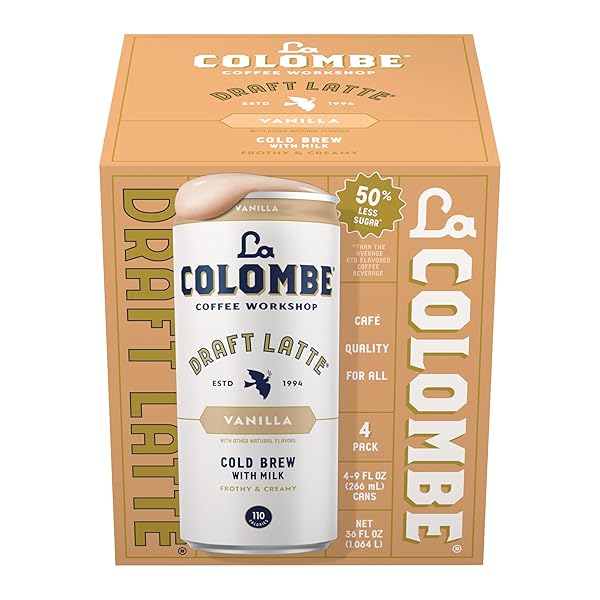LA COLOMBE, LATTE DRAFT VANILLA, 9 FL OZ,...