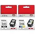 PG-245 XL/CL-246 XL High Capacity Combo Pack for Canon 245XL/Black and The 246XL/Color Works with Canon Pixma MX490 MX492 MG2522 TR4520 MG3022 MG2520 TS3100 TS3122 TS3300 Printer(1 Black,1 Tri-Color)