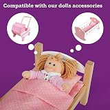 Bigjigs Toys Poppy Doll 28cm Soft Rag Doll White Floral Dress Pink Cardigan view 5