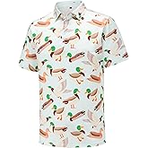 Men's Golf Polo Shirts Funny Golf Shirts for Men Short