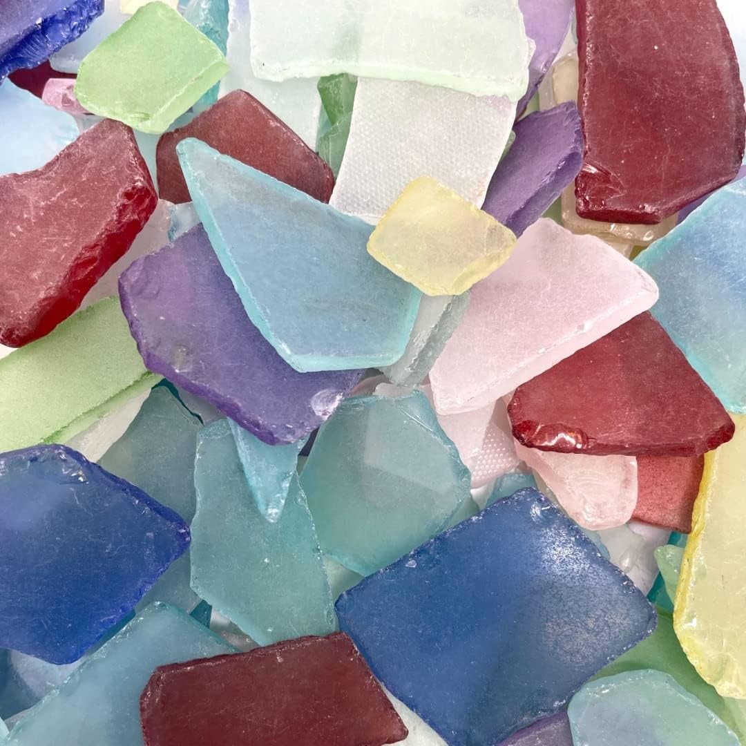 Vase Fillers - Tumbler Home Sea Glass for Crafts. 12oz Assorted Color Sea Glass Decor. Seaglass Perfect for DIY Sea Glass Jewelry, Earrings, Necklace or Christmas Tree. Beautiful Beach Glass Vase Filler.