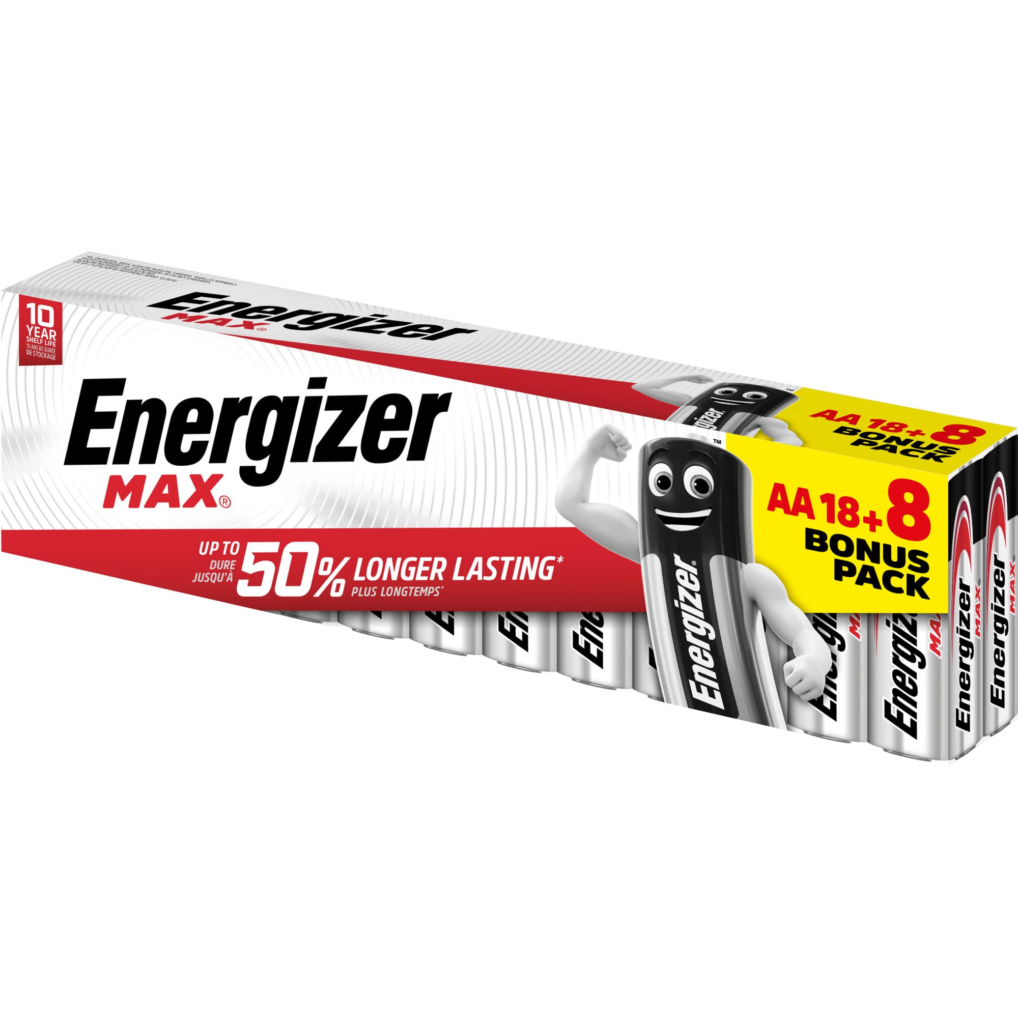 Energizer Alkaline Max – Pack of 18+8 Alkaline MAX AA Batteries