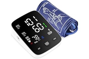 ESPOO Blood Pressure Monitor Upper Arm for Home Use with 2X120 Reading Memory, Adjustable Arm Cuff 8.7-16.5", Automatic Digital Bp Machine with Large LED Display
