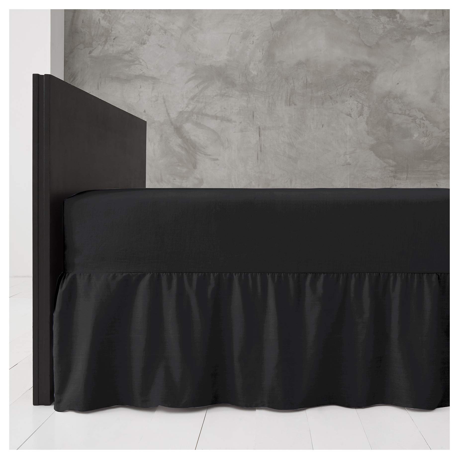 GC GAVENO CAVAILIA Valance Sheet, Polyester-Cotton, Black, Double