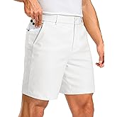 Pudolla Men's Golf Dress Shorts 7"/9" Stretch Casual Work Hybrid Shorts for Men with 3 Pockets Quick Dry Breathable
