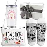 Best Teacher Appreciation Gifts,20 OZ Insulated Tumbler for Women Teacher Gifts,Unique Gifts Ideas for Students - Funny Socks