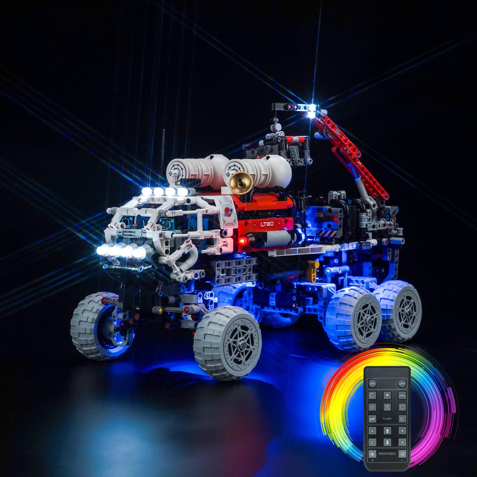 Remote Control Light Kit for Lego Mars Crew Exploration Rover 42180 (No Model), Led Light Set for Lego Technic Mars Exploration Rover Construction Set Creative Toys — image 1