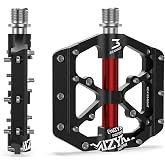 MZYRH Road/Mountain Bike Pedals,Lightweight 3 Bearings Bicycle Pedals,9/16&rdquo; Aluminum Alloy Flat Pedals for Road Mountain BMX MTB Bike