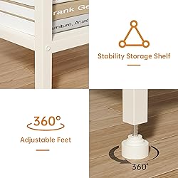 Asgolion Tall End Table with Charging Station, 3