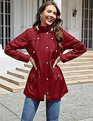 LOMON Women Rain Jacket Lightweight Hooded Jackets