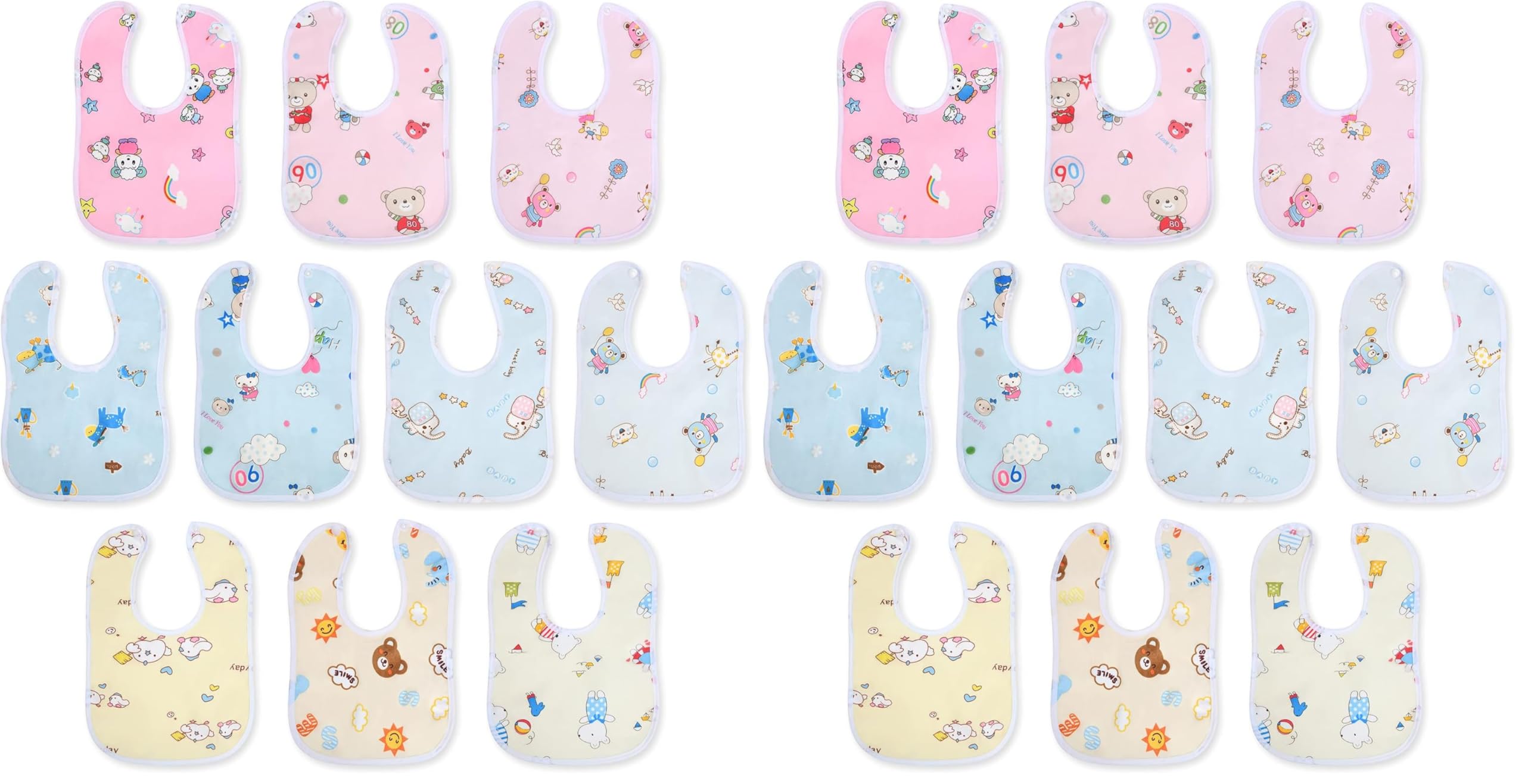 Vicloon Baby Bandana Dribble Bibs Drool Bibs, 10pc Infant Teething Soft and Absorbent with Adjustable Snaps, Bib Set for Unisex Newborn Toddlers Aged 0-36 Months