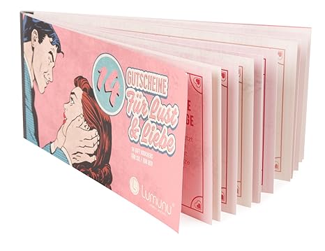 Deluxe Gutscheinheft 14 Gutscheine für Lust & Liebe, erotische Geschenkidee für Paare, Verwöhngutscheine für Sie