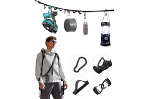 HEELAY Hanging Strap for Camping Essentials,Hanging Rope for Camping Lantern/Fan,Adjustable Crossbody Cell Phone Lanyard,Hanging Lanyard for Tent/Cycling/Hiking/Fishing/Outdoor Activities,5.5ft,Holds 66LBS