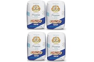 Mulino Caputo 00 Pizzeria Flour 1Kilo Bag, 140.8 Ounce, 2.2 pound (pack of 4)