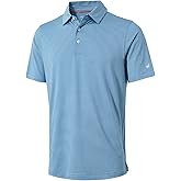 Golf Shirts for Boys Short Sleeve Moisture Wicking Dry Fit Performance Kids Youth Sport Striped Boys Polo Shirts