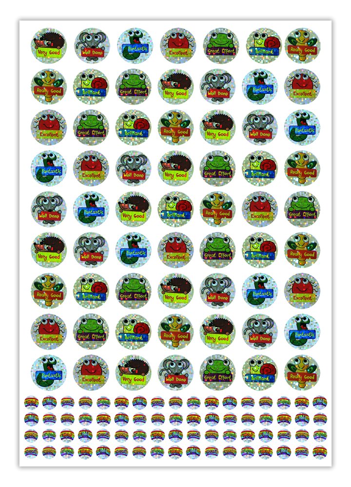 SuperStickers Sparkling Bugs and Friends Praise Stickers (1310 x 25 mm/10 mm Stickers)