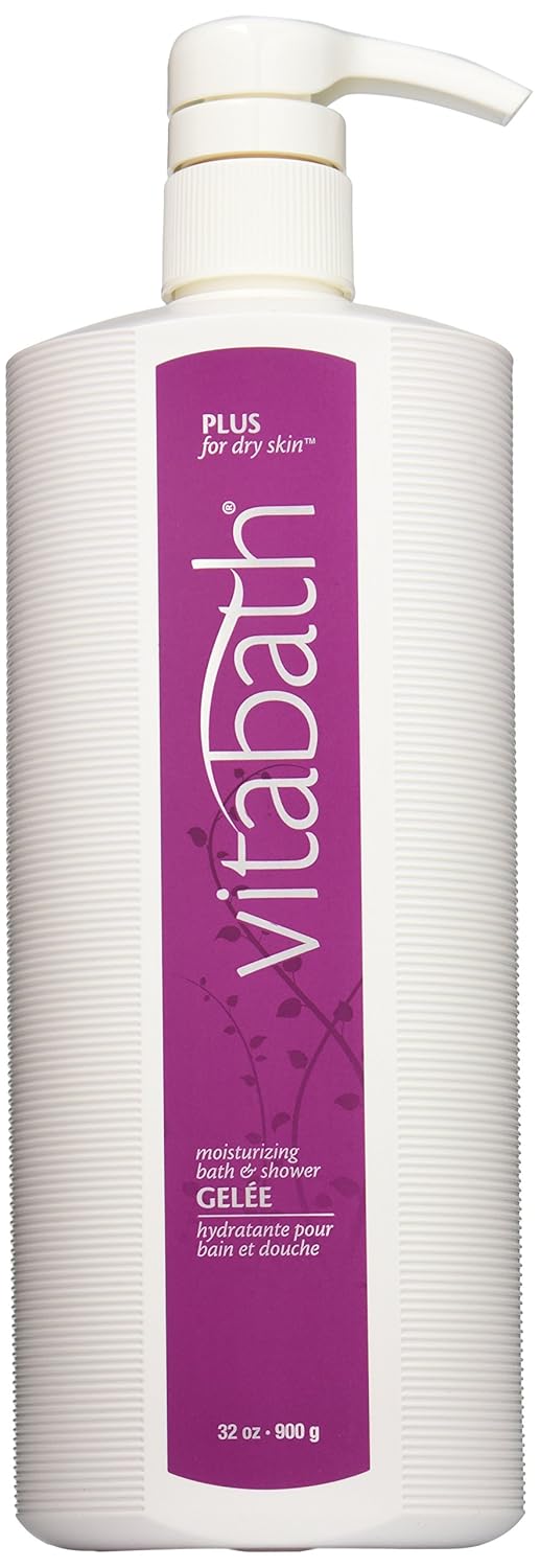 Vitabath Moisturizing Bath & Shower Gelee, Plus For Dry Skin, 32-Ounces