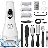 Foot Callus Remover for Feet, Electric Foot Srcubber Callus Remover with 3 Speed, Pedicure Kit Tools Foot File for Dead Skin Dry Crack Skin Calluses, Foot Care Spa Kit Gift for Men Women Senior