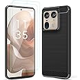 Sucnakp for Motorola Edge-50-Ultra Case: with 2 Screen Protector TPU Shock Absorption Technology Raised Bezels Protective for Moto Edge 50 Ultra/X50 Ultra（TPU Black）