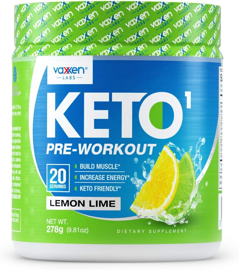 Vaxxen Labs Keto1 Ketogenic Preworkout – 278g, 20 Servings of Natural Caffeine Sources Like Green Tea Extract for Energy, Nootropics for Mental Focus, Pump Ingredients, and BHB to Stay in Ketosis: Health & Personal Care