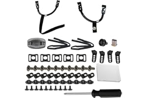 62Pcs Hockey Helmet Accessory Set Helmet Replacement Chin Cup Batting Helmet Cupped Chin Strap J Clips Visor Clips Rubber Gas