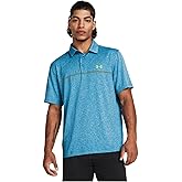 Under Armour Playoff 3.0 Striped Stretch Golf Polo Loose Fit (US, Alpha, XX-Large, Regular, Regular, Photon Blue/Nova Orange)