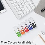Kexin 64GB USB Flash Drive 5 Pack Twist LED Metal Cap 2.0 Swivel Black view 7