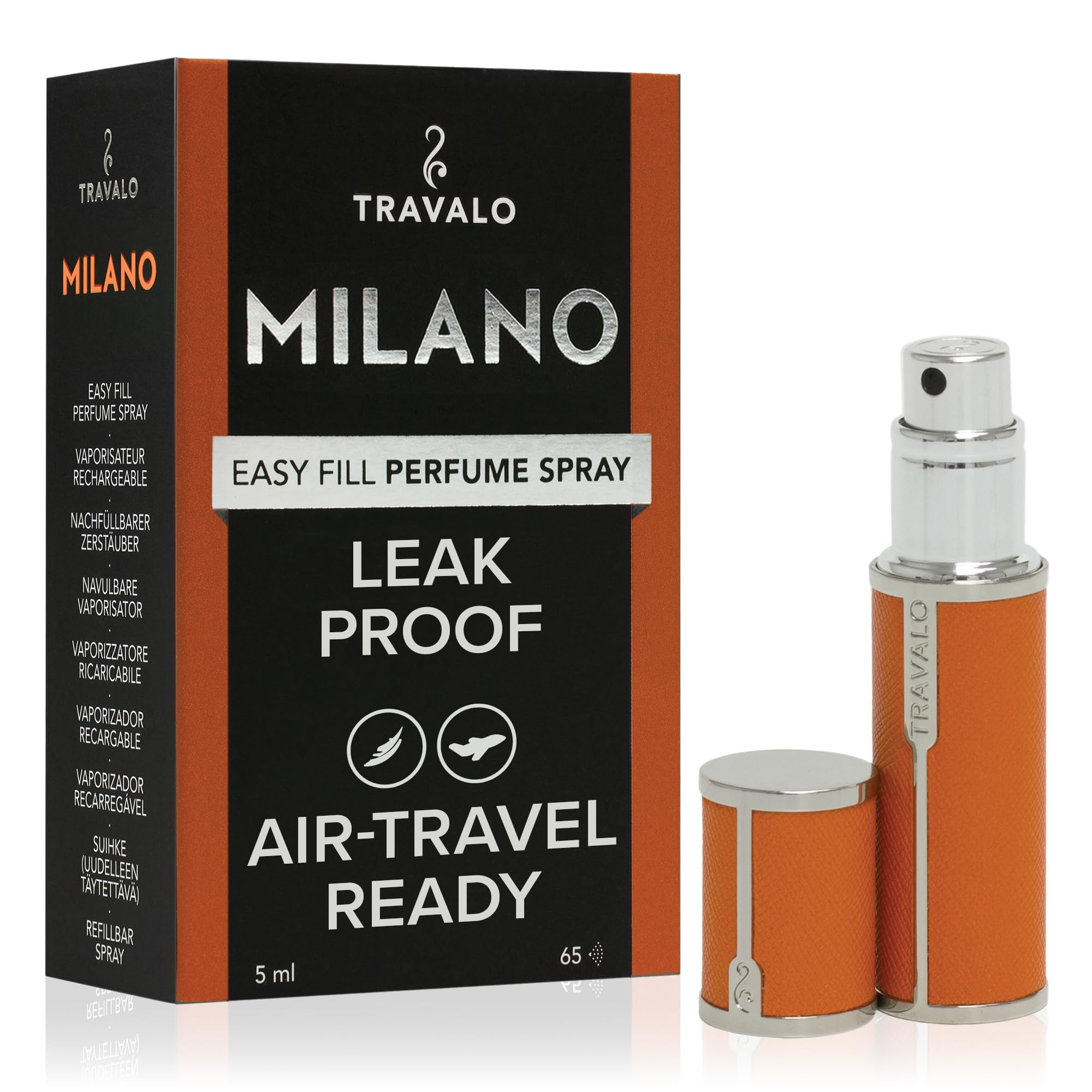 Travalo Milano HD Elegance Refill Perfume Spray, Orange
