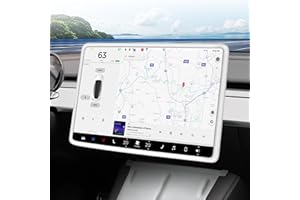 ernica Screen Silicone Protector for Tesla Model 3 2023 2017-2022,Model Y 2024 2020-2023,Interior Decor Accessories for Tesla White