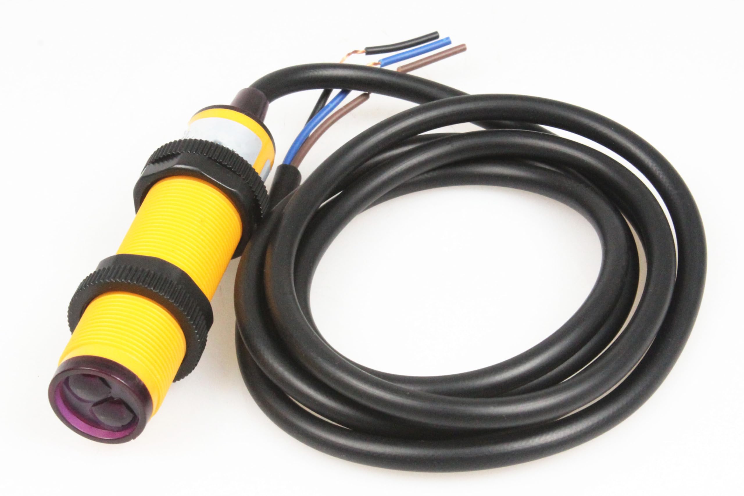 Photo 1 of NOYITO E3F-DS10Y1 Proximity Switch Photoelectric Sensor 10 cm Detection Distance Diffuse Reflection Infrared Switch AC 90-250V 2-Wire NO