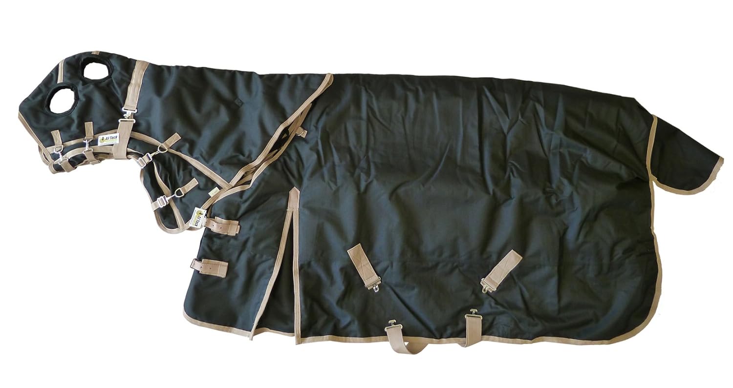Amazon.com : AJ Tack Wholesale Horse Turnout Blanket Hood Combo