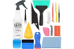 NEWISHTOOL Window Film Application Kit Car Tint Installation Tools with Spray Bottle PPF Squeegee Felt Scraper Knife for Vehicle Glass Protective Film Installing Tool Vinyl Wrap Kit Tools Tinting Kit