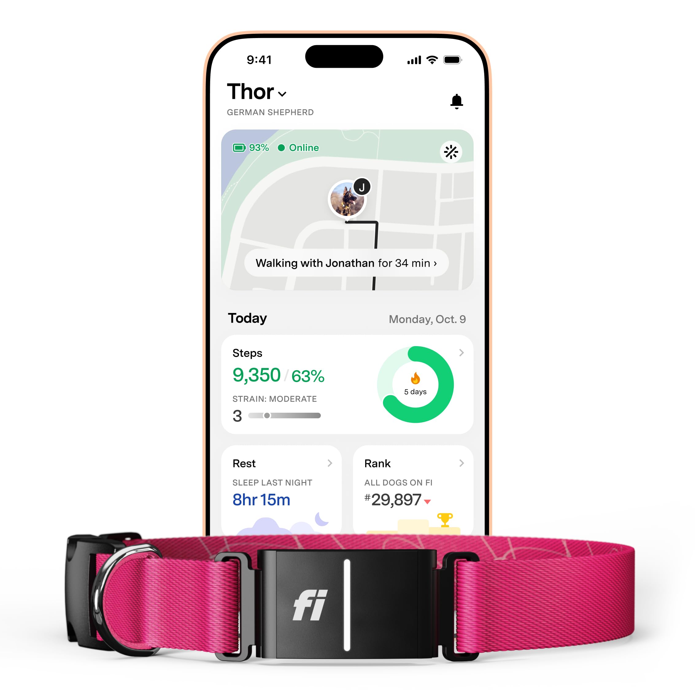 New Fi Series 3+ Smart Dog Tracker Collar – AI