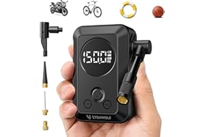 ETENWOLF Mini Bike Pump,20s Fast Inflate Bicycle Pump with Guage,150PSI Portable Electric Bike Air Pump with Presta and Schra